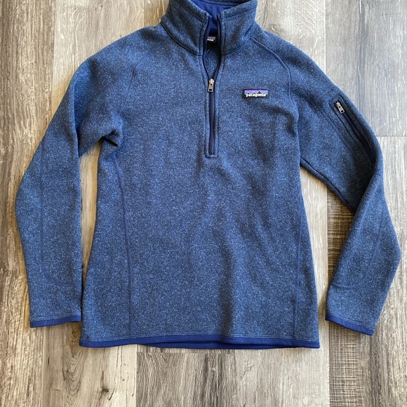 Patagonia Blue Heather Quarter-Zip Fleece - Picture 1 of 3